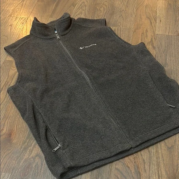 Columbia Charcoal Gray Men’s Fleece Vest - Size Large - Picture 6 of 7